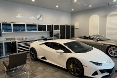 Moduline Cabinets in Lamborghini Garage