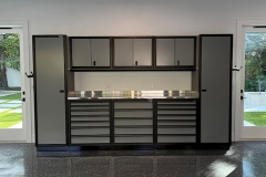 Dark Gray Moduline Drawer Cabinets with Black Frames